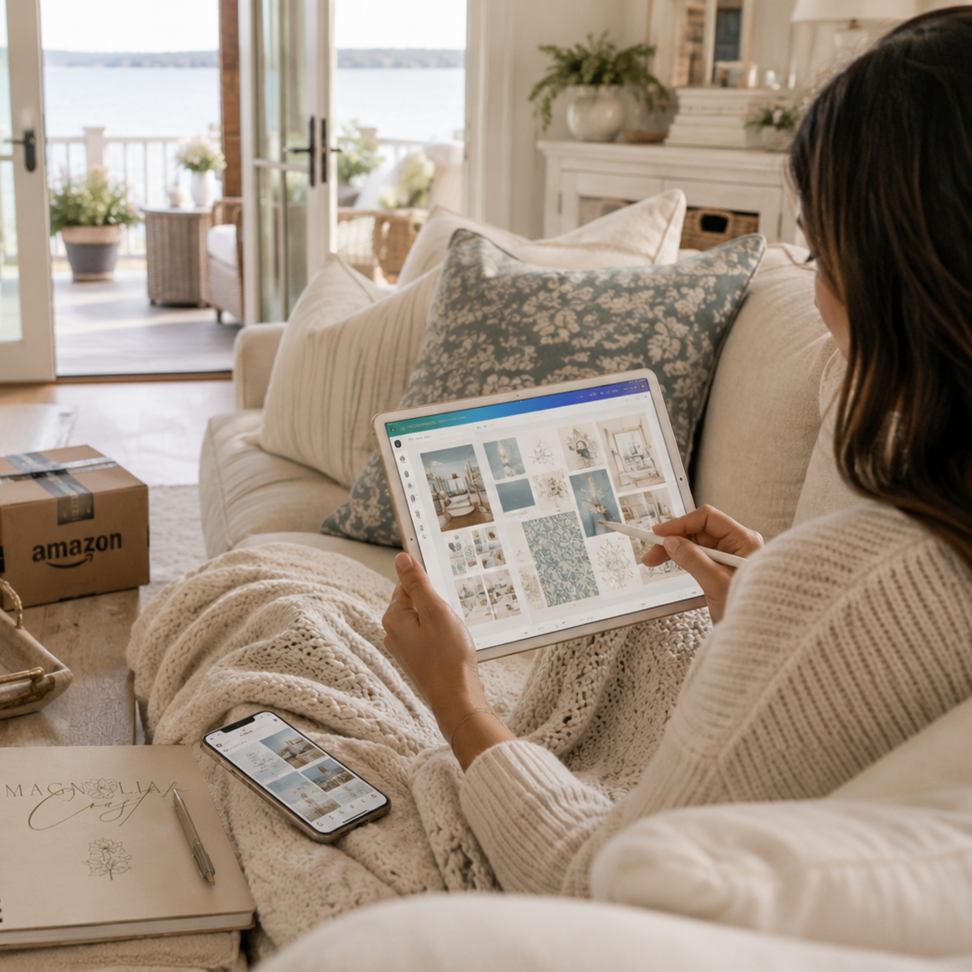 Coastal cottage living room collection